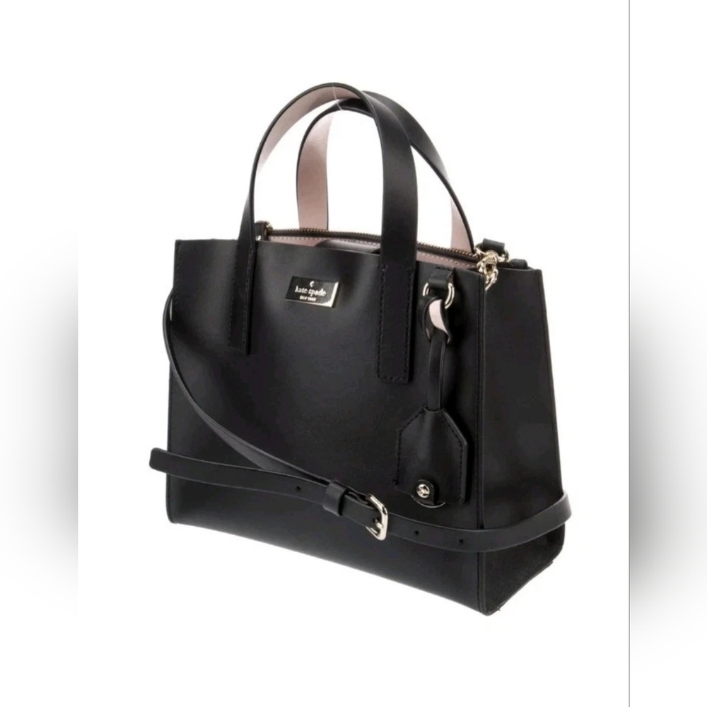 NWOT Kate Spade Elegant Black Leather Tote Bag And New Wallet Included!!!!!